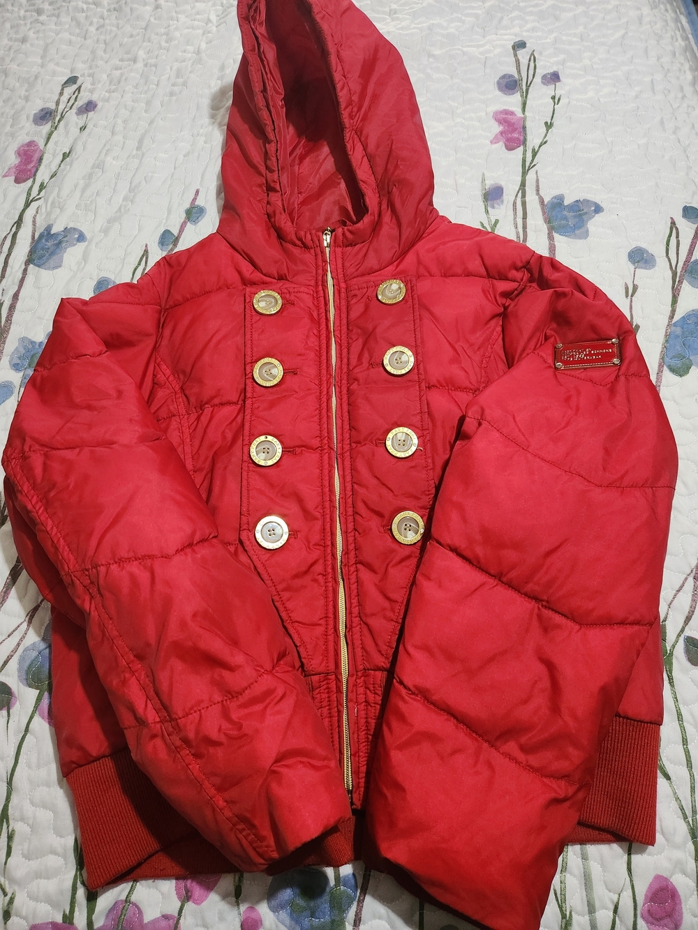 Baby Phat Red Hooded Puffer Jacket - Quilted Winter Coat